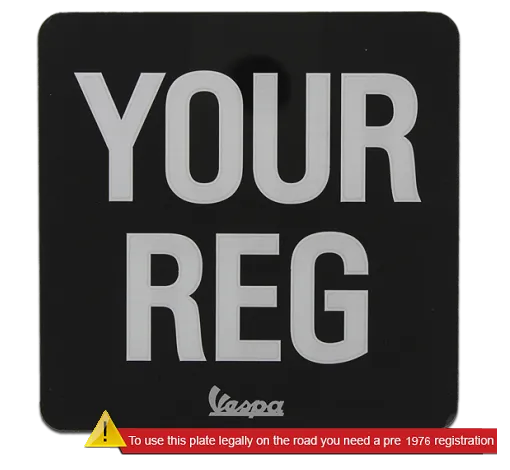 Black & Silver Perspex Scooter Plate