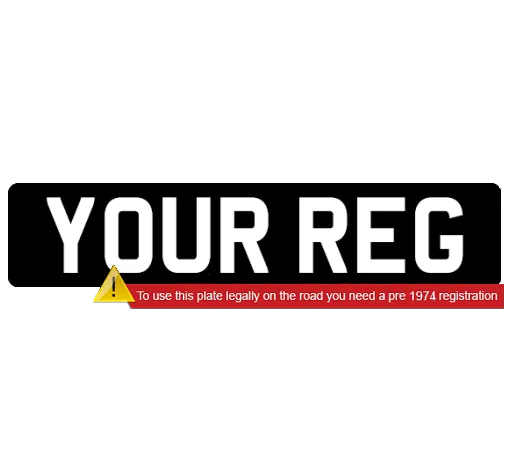 Self Adhesive Black Standard Car Plate — view 2