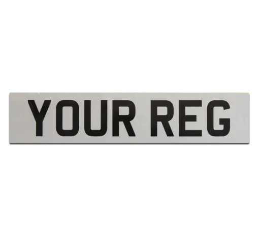 Self Adhesive White Reflective Standard Car Front Plate