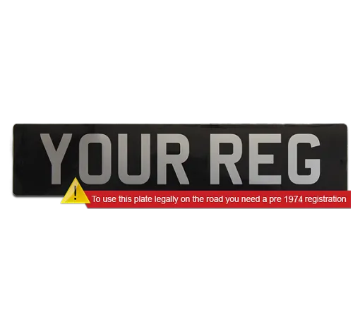 Self Adhesive Black Standard Car Plate