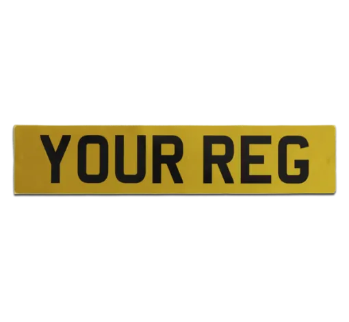 Self Adhesive Yellow Reflective Standard Car Rear Plate