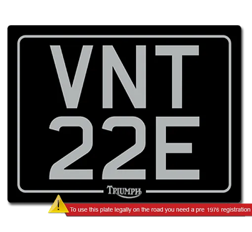 Black & Silver Perspex Bike Plate — view 2