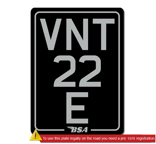 Black & Silver Perspex 3 Row Bike Plate — view 2