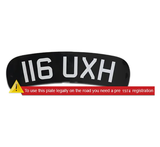 Self Adhesive Black Curved 278mm x 80mm Front Scooter Plate