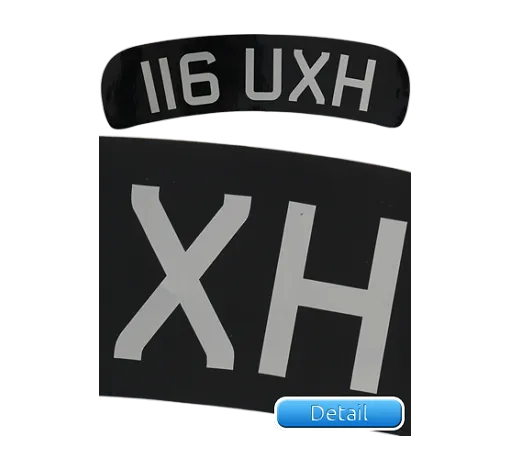 Self Adhesive Black Curved 278mm x 80mm Front Bike Plate