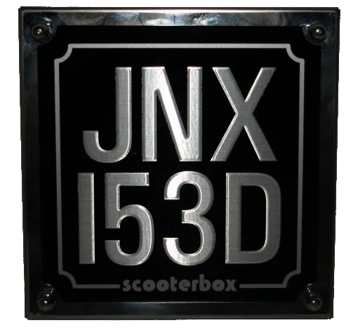 Stainless Steel UK Manufactured 6 ½" x 6 ½" Frame For Scooter Plate With Bolts and Dome Nuts