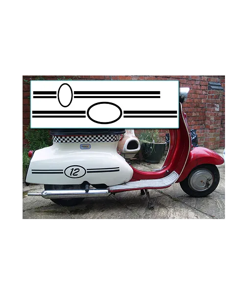 Oval and Stripes Decal